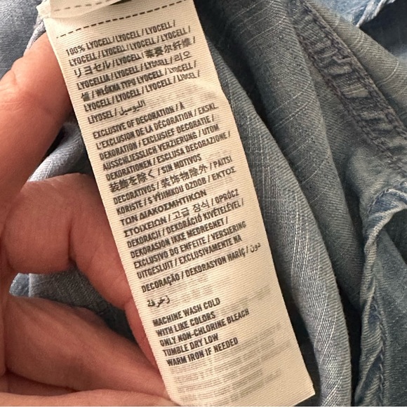 ABERCROMBIE & FITCH Blue Chambray Long Sleeve Button Down Shirt Classic Casual S - Picture 10 of 13